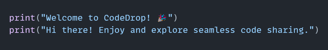 CodeDrop Interface